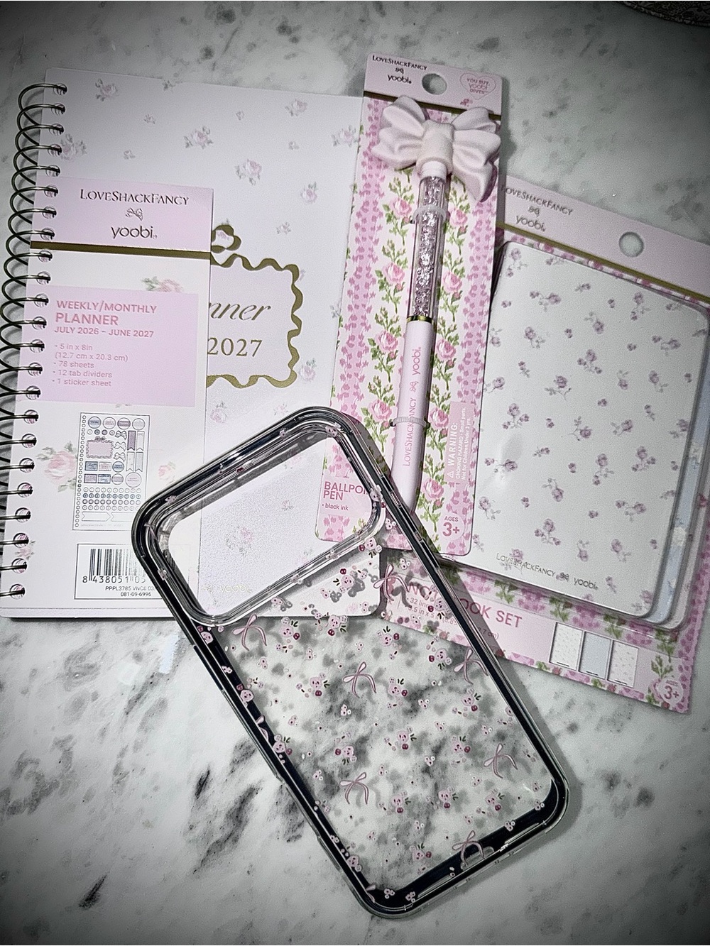 LoveShackFancy x Target Yoobi Planner Notebook Pen Bundle